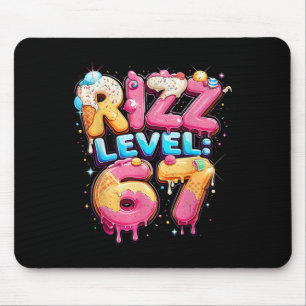 67 Ice Cream Drip Cool Meme Six Seven Gen Alpha Sl Mouse Pad