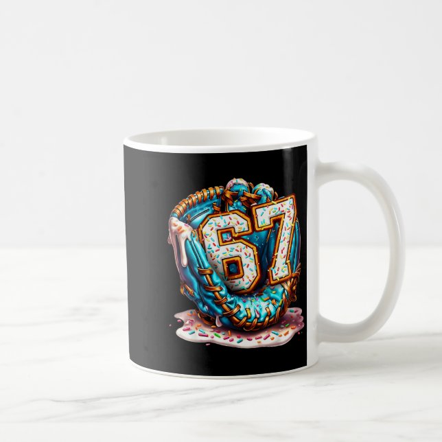 67 Ice Cream Drip Funny Six Seven Baseball  Coffee Mug (Right)