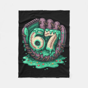 67 Ice Cream Drip Funny Six Seven Baseball  Fleece Blanket