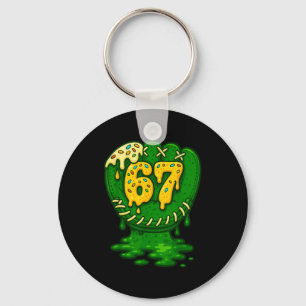 67 Ice Cream Drip Funny Six Seven Baseball Key Ring