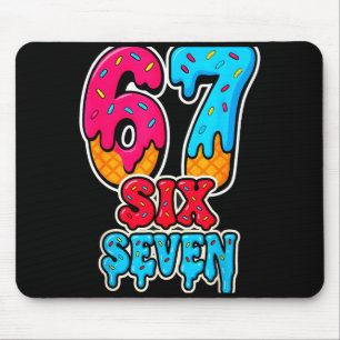 67 Ice Cream Drip Funny Six Seven Gen Alpha Meme S Mouse Pad