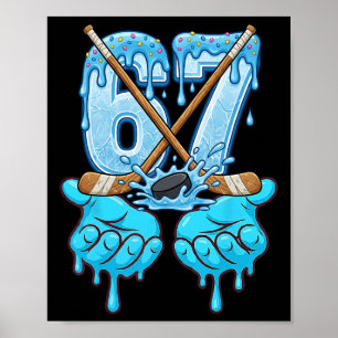 67 Ice Cream Drip Hockey Gen Alpha Slang Six Seven Poster