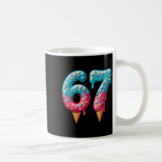 67 Ice Cream Drip Meme  Coffee Mug (Right)
