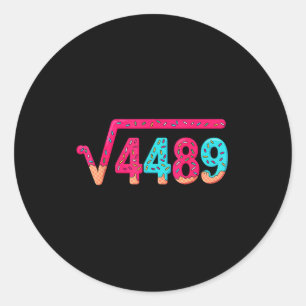 67 Ice Cream Drip Meme Funny 4489 Teen Six Seven S Classic Round Sticker
