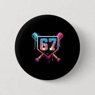67 Ice Cream Drip Meme Funny Six Seven Gen Alpha ( 6 Cm Round Badge
