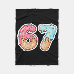 67 Ice Cream Drip Meme Funny Six Seven Gen Alpha ( Fleece Blanket