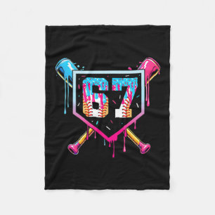 67 Ice Cream Drip Meme Funny Six Seven Gen Alpha ( Fleece Blanket