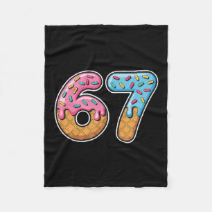67 Ice Cream Drip Meme Funny Six Seven Gen Alpha S Fleece Blanket