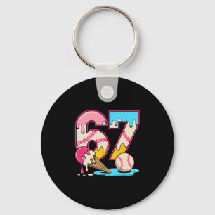 67 Ice Cream Drip Meme Funny Six Seven Gen Alpha S Key Ring