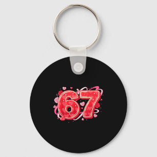 67 Ice Cream Drip Meme Funny Six Seven Valentine D Key Ring