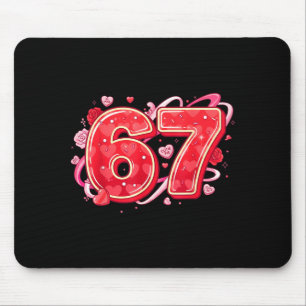 67 Ice Cream Drip Meme Funny Six Seven Valentine D Mouse Pad