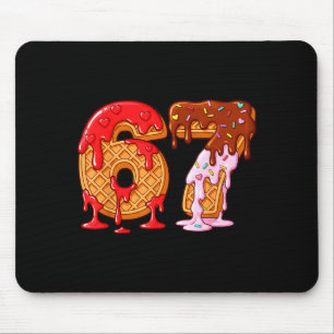 67 Ice Cream Drip Meme Funny Six Seven Valentine D Mouse Pad