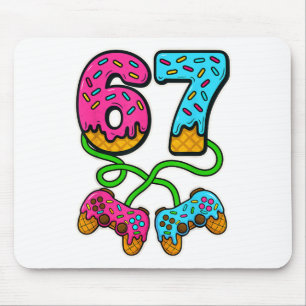 67 Ice Cream Drip Meme Gamer Six Seven Gen Alpha S Mouse Pad