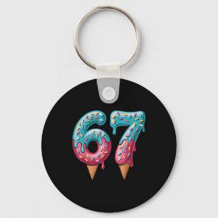 67 Ice Cream Drip Meme Key Ring