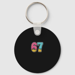 67 Ice Cream Drip Meme Six Seven Funny Gen Alpha D Key Ring
