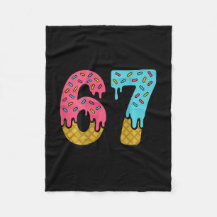 67 Ice Cream Drip Meme Six Seven Game Day (on Ck)  Fleece Blanket