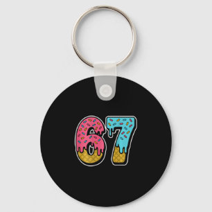 67 Ice Cream Drip Meme Six Seven Gen Alpha Slang ( Key Ring