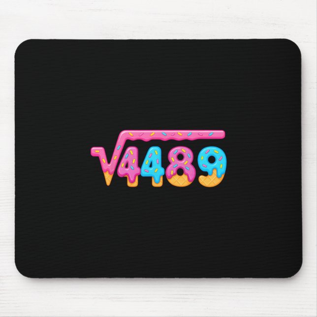 67 Ice Cream Drip Meme Square Root 4489 Gen Alpha  Mouse Pad (Front)