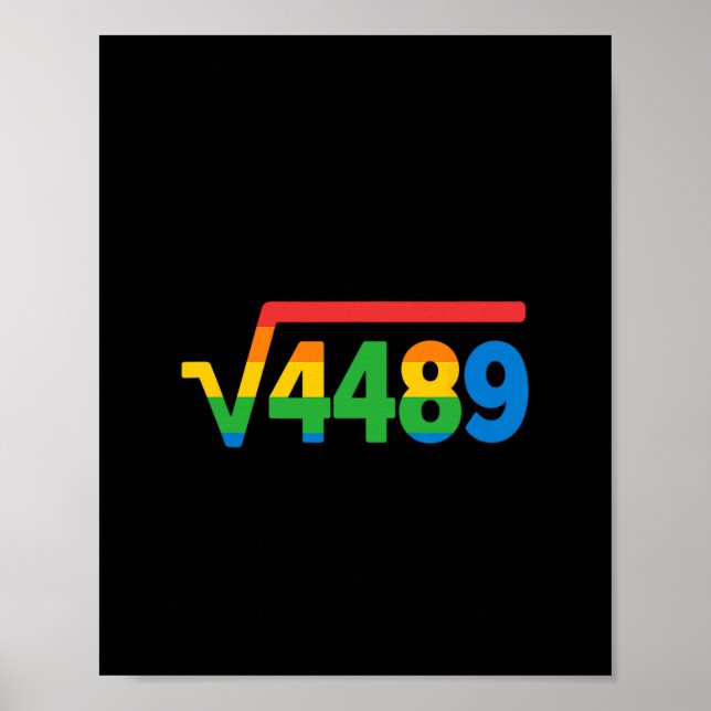 67 Ice Cream Drip Meme Square Root 4489  Poster (Front)