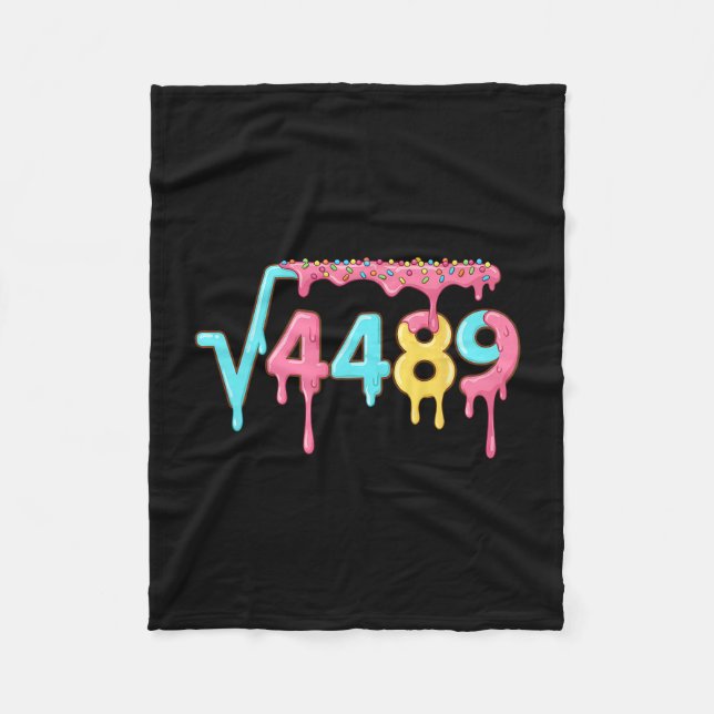 67 Ice Cream Drip Meme Square Root 4489 Slang Math Fleece Blanket (Front)