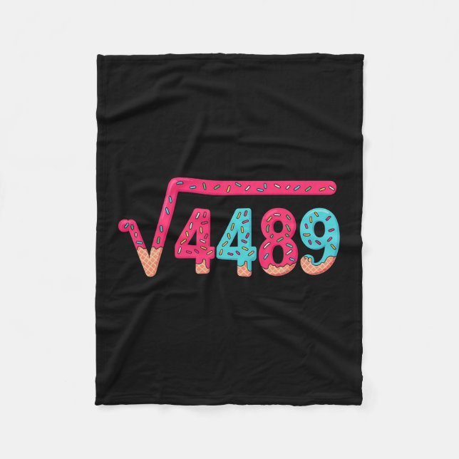 67 Ice Cream Drip Meme Square Root 4489 Slang Math Fleece Blanket (Front)
