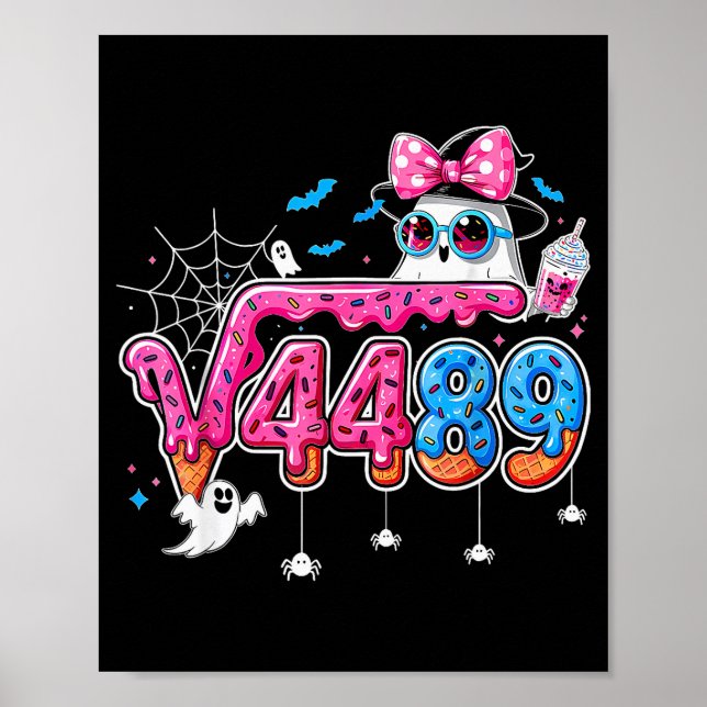 67 Ice Cream Drip Meme Square Root 4489 Slang Math Poster (Front)