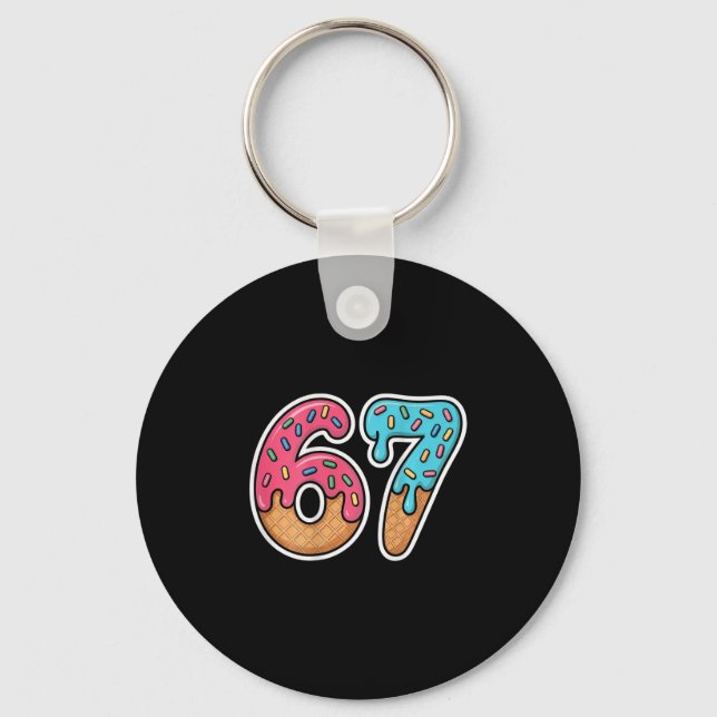67 Ice Cream Drip (on Ck)  Key Ring (Front)