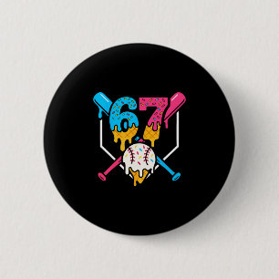67 Ice Cream Drip Sell Meme Six Seven Gen Alpha Sl 6 Cm Round Badge