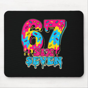 67 Ice Cream Drip Softll Gen Alpha Slang Six Seven Mouse Pad