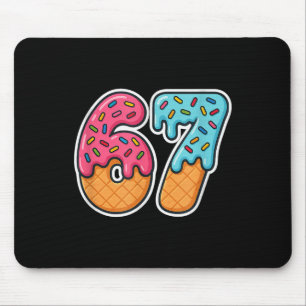 67 Ice Cream Meme Drip Six Seven Slang Gen Alpha Mouse Pad
