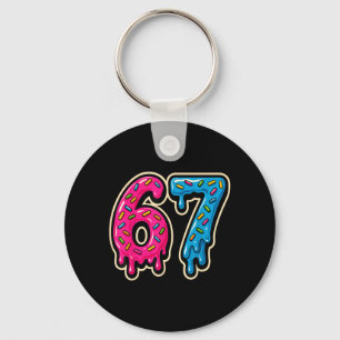 67 Ice Cream Meme Six Seven Key Ring