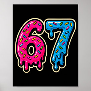 67 Ice Cream Meme Six Seven  Poster