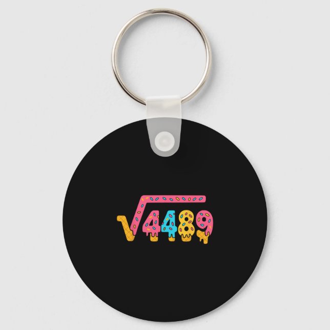 67 Ice Cream Meme Square Root 4489 Slang Math Teac Key Ring (Front)