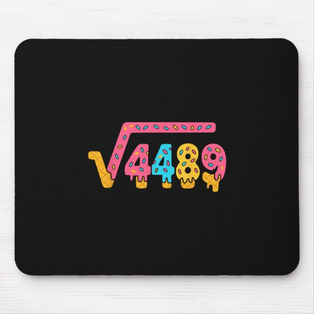 67 Ice Cream Meme Square Root 4489 Slang Math Teac Mouse Pad (Front)