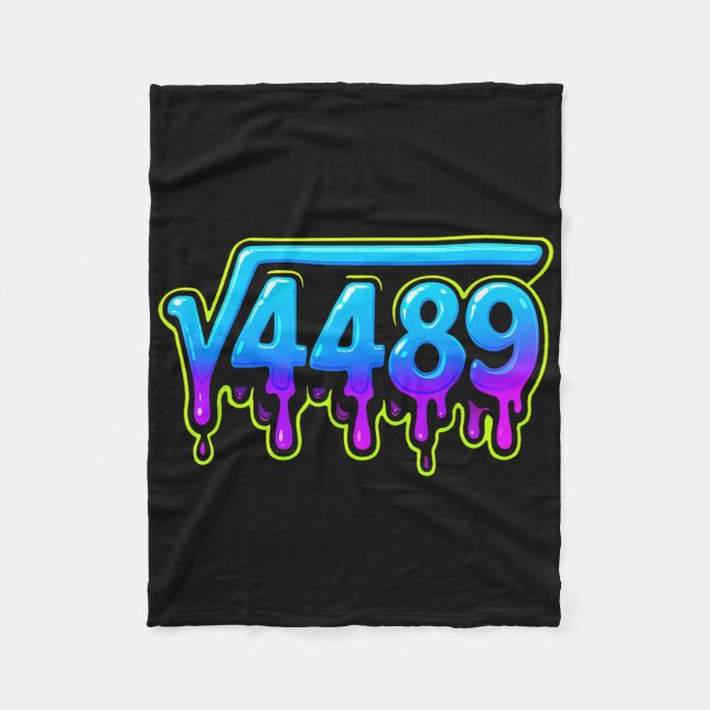 67 Ice Meme Square Root 4489 Slang Math Teacher  Fleece Blanket (Front)