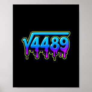 67 Ice Meme Square Root 4489 Slang Math Teacher Poster