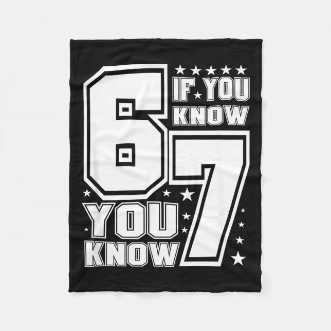 67 If You Know You Know, Funny 67 Viral Meme Athle Fleece Blanket (Front)