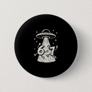 67 Internet Meme Ufo Six Seven Viral Trend Gen Alp 6 Cm Round Badge