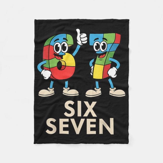 67 Italian Brainrot Funny Italian Brainrot Kids 67 Fleece Blanket (Front)