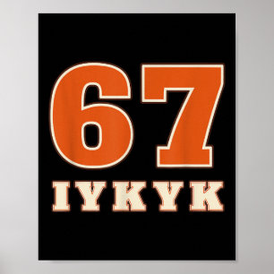 67 Iykyk Retro Style Athletic Vintage Design Poster