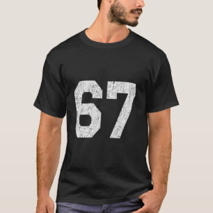 #67 Jersey Uniform Varsity Sports Number T-Shirt