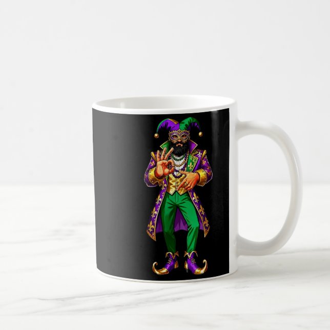 67 Jester Man Mardi Gras Six Seven Meme Gen Alpha  Coffee Mug (Right)