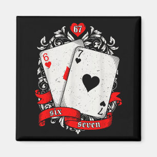 67 Ker Meme Card Art Lucky Hand Retro Aesthetic De Magnet