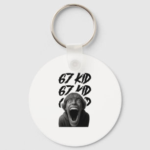 67 Kid 67 Meme Six Seven 6-7 Funny Internet Joke V Key Ring