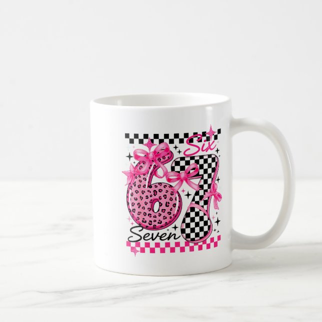 67 Leopard Checkered Six Seven Meme 6-7 Teachers  Coffee Mug (Right)