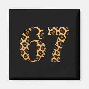 67 Leopard Pattern 6 7 Illustration Magnet