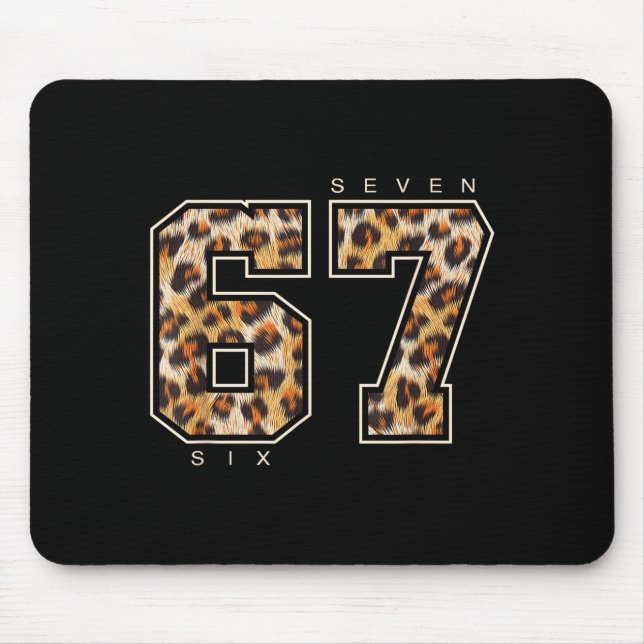 67 Leopard Pattern Retro Sixty Seven Animal Skin S Mouse Pad (Front)
