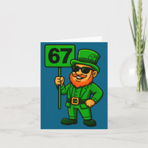 67 Leprechaun Six Seven Gen Meme Lucky Vibes St Pa Card