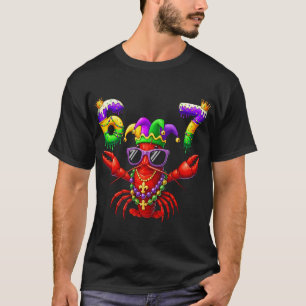 67 Mardi Gras Crawfish Beads Kids Meme T-Shirt
