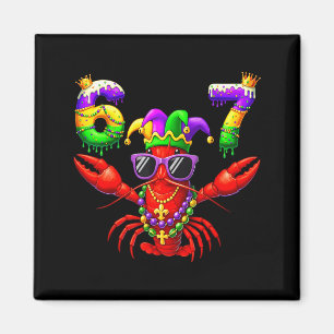 67 Mardi Gras Crawfish Beads Six Seven Carnival Bo Magnet
